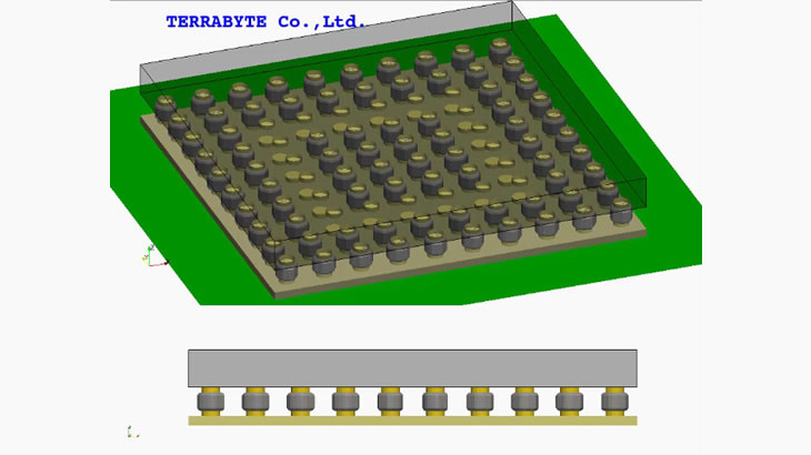 BGA(Ball Grid Array)のはんだ溶融解析