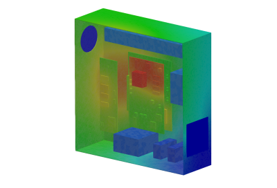 chtMultiRegionFoamソルバーによる筐体の熱流体解析